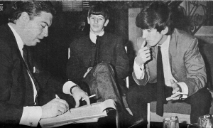 Peter Jones with Ringo Starr and George Harrison