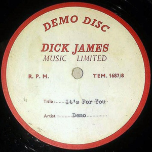 1964 - It's For You - Paul McCartney demo, Dick James Music